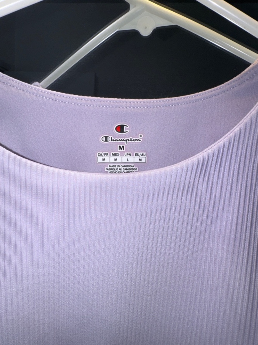 Champion Lavender Ribbed Tank Top